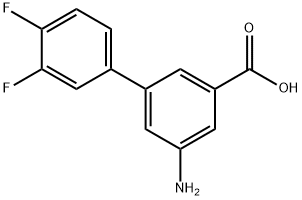 3-Amino-5-(3,4-difluorophenyl)benzoic acid 结构式