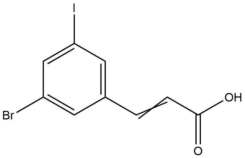 3-(3-Bromo-5-iodophenyl)-2-propenoic acid 结构式