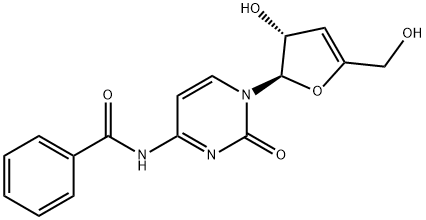 N-[1-[(2R,3R)-3-羟基-5-(羟甲基)-2,3-二氢-2-呋喃基]-2-氧代-1,2-二氢-4-嘧啶基]苯甲酰胺 结构式