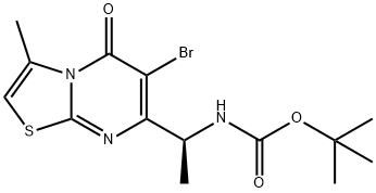 tert-butyl N-[(1S)-1-{6-bromo-3-methyl-5-oxo-5H-[1,3]thiazolo[3,2-a]pyrimidin-7-yl}ethyl]carbamate 结构式
