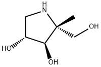 (2R,3R,4R)-2-(Hydroxymethyl)-2-methyl-3,4-pyrrolidinediol 结构式