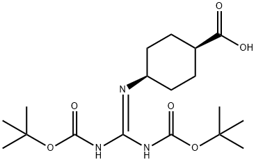 4-cis-[(Boc)2-guanidino]cyclohexane carboxylic acid≥98% 结构式