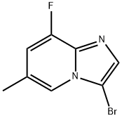 3-bromo-8-fluoro-6-methylimidazo[1,2-a]pyridine 结构式