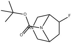 3,8-Diazabicyclo[3.2.1]octane-8-carboxylic acid, 6-fluoro-, 1,1-dimethylethyl ester 结构式