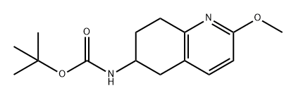 Carbamic acid, N-(5,6,7,8-tetrahydro-2-methoxy-6-quinolinyl)-, 1,1-dimethylethyl ester 结构式