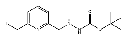 Hydrazinecarboxylic acid, 2-[[6-(fluoromethyl)-2-pyridinyl]methyl]-, 1,1-dimethylethyl ester 结构式