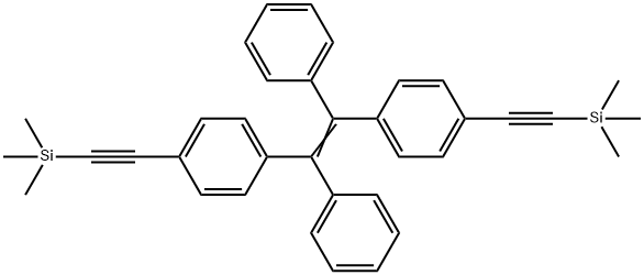 1,1'-(1,2-二苯基-1,2-亚乙基)双[4-[2-(三甲基甲硅烷基)乙炔基]苯 结构式