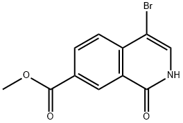 4-溴-1-氧代-1,2-二氢异喹啉-7-羧酸甲酯 结构式