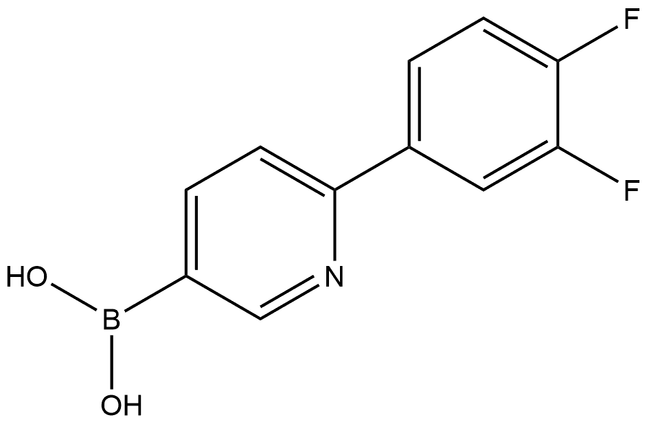 B-[6-(3,4-Difluorophenyl)-3-pyridinyl]boronic acid 结构式