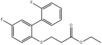 Propanoic acid, 3-[(2',5-difluoro[1,1'-biphenyl]-2-yl)thio]-, ethyl ester 结构式