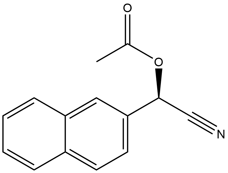 2-Naphthaleneacetonitrile, α-(acetyloxy)-, (αR)- 结构式