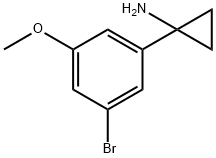 1-(3-溴-5-甲氧基苯基)环丙烷-1-胺 结构式
