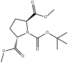 1,2,5-Pyrrolidinetricarboxylic acid, 1-(1,1-dimethylethyl) 2,5-dimethyl ester, (2S-trans)- (9CI) 结构式