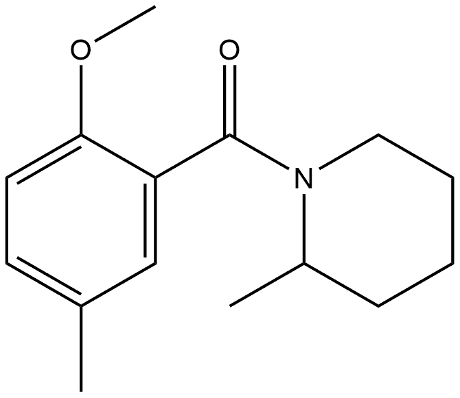 (2-Methoxy-5-methylphenyl)(2-methyl-1-piperidinyl)methanone 结构式