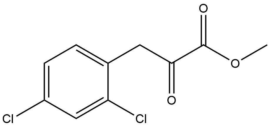 3-(2,4-二氯苯基)-2-氧代丙酸甲酯 结构式