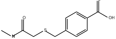 4-({[2-(METHYLAMINO)-2-OX&&OELIG;LIG;THYL]SULFANYL}METHYL)BENZOIC ACID 结构式