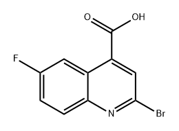 2-溴-6-氟喹啉-4-羧酸 结构式