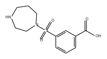 Benzoic acid, 3-[(hexahydro-1H-1,4-diazepin-1-yl)sulfonyl]- 结构式