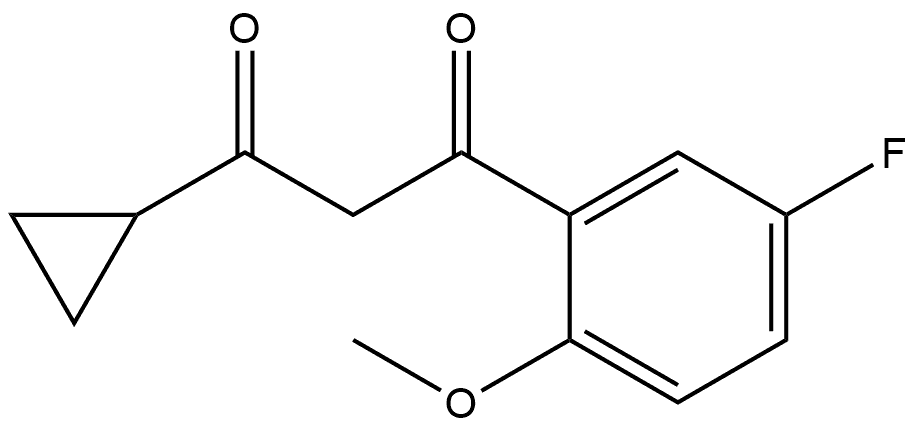 1-Cyclopropyl-3-(5-fluoro-2-methoxyphenyl)-1,3-propanedione 结构式