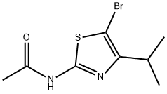 N-(5-溴-4-异丙基噻唑-2-基)乙酰胺 结构式