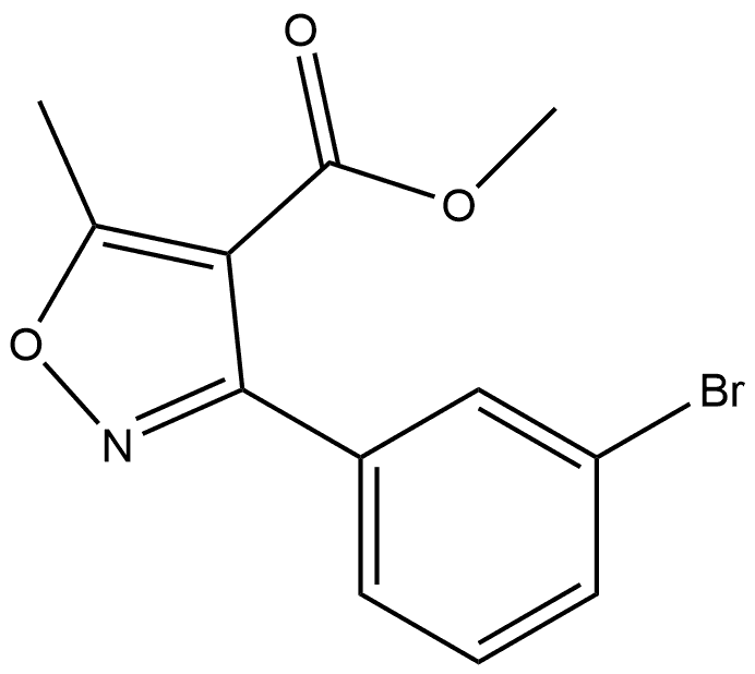 3-(3-溴苯基)-5-甲基异噁唑-4-甲酸甲酯 结构式