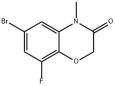 6-Bromo-8-fluoro-4-methyl-2H-benzo[b][1,4]oxazin-3(4H)-one 结构式