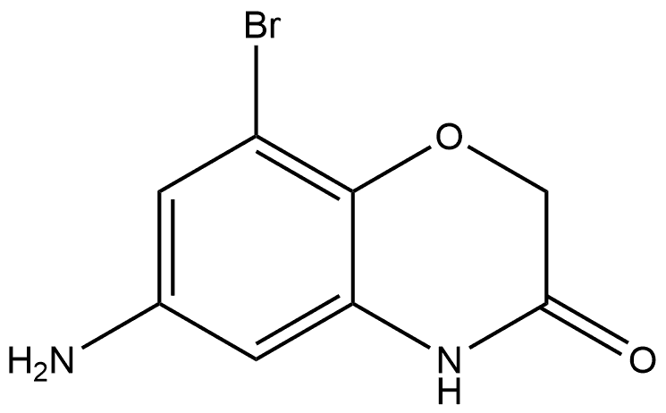 6-氨基-8-溴-2H-苯并[B][1,4]噁嗪-3(4H)-酮 结构式