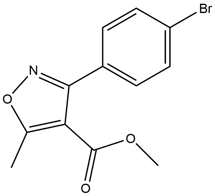 3-(4-溴苯基)-5-甲基异噁唑-4-甲酸甲酯 结构式