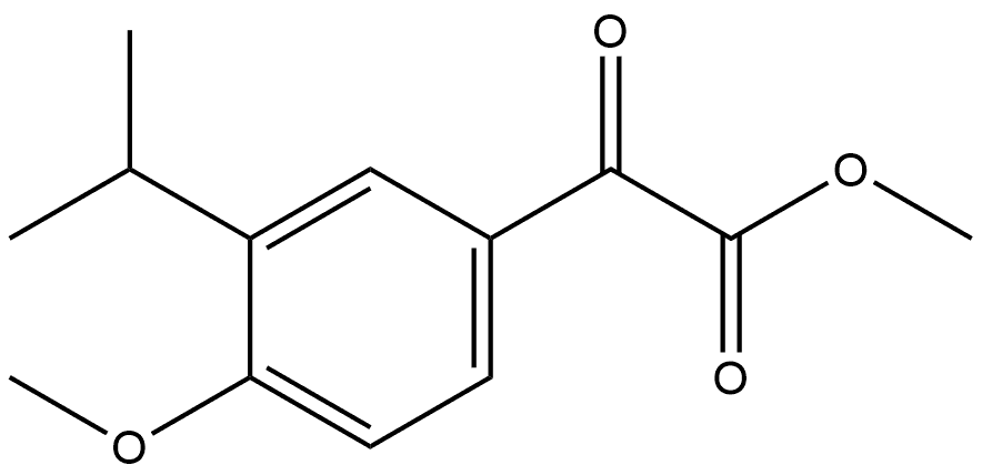 Methyl 4-methoxy-3-(1-methylethyl)-α-oxobenzeneacetate 结构式