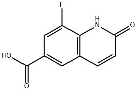 8-氟-2-氧代-1,2-二氢喹啉-6-羧酸 结构式