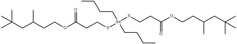 10-Oxa-4,6-dithia-5-stannahexadecanoic acid, 5,5-dibutyl-13,15,15-trimethyl-9-oxo-, 3,5,5-trimethylhexyl ester 结构式