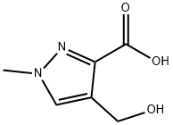 4-(羟甲基)-1-甲基-1H-吡唑-3-羧酸 结构式
