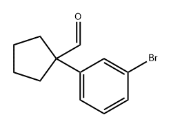 1-(3-溴苯基)环戊基甲醛 结构式