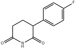 3-(4-氟苯基)哌啶-2,6-二酮 结构式