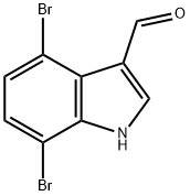 1H-Indole-3-carboxaldehyde, 4,7-dibromo- 结构式