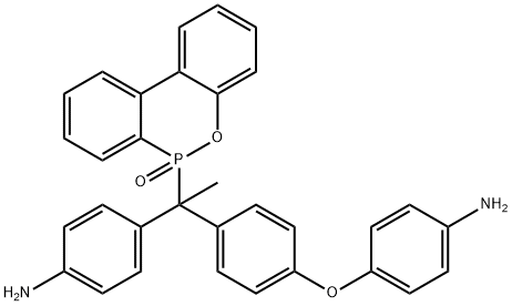 Benzenamine, 4-[1-[4-(4-aminophenoxy)phenyl]-1-(6-oxido-6H-dibenz[c,e][1,2]oxaphosphorin-6-yl)ethyl]- 结构式