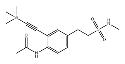 Acetamide, N-[4-[2-[(methylamino)sulfonyl]ethyl]-2-[2-(trimethylsilyl)ethynyl]phenyl]- 结构式