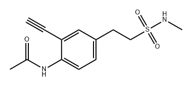 Acetamide, N-[2-ethynyl-4-[2-[(methylamino)sulfonyl]ethyl]phenyl]- 结构式