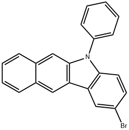 2-溴-5-苯基-5H-苯并[B]咔唑 结构式