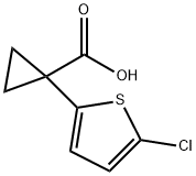 1-(5-氯噻吩-2-基)环丙烷-1-羧酸 结构式