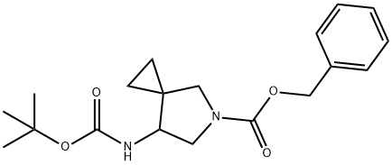 5-Azaspiro[2.4]heptane-5-carboxylic acid, 7-[[(1,1-dimethylethoxy)carbonyl]amino]-, phenylmethyl ester 结构式