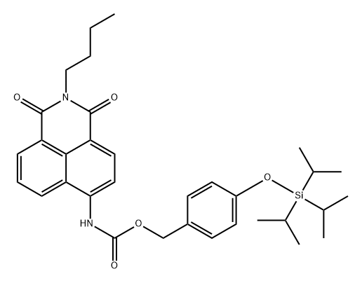 Carbamic acid, N-(2-butyl-2,3-dihydro-1,3-dioxo-1H-benz[de]isoquinolin-6-yl)-, [4-[[tris(1-methylethyl)silyl]oxy]phenyl]methyl ester 结构式