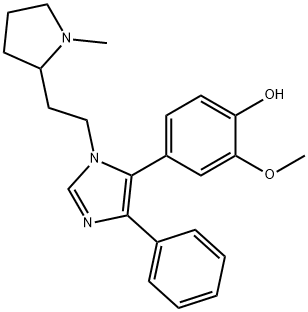 Phenol, 2-methoxy-4-[1-[2-(1-methyl-2-pyrrolidinyl)ethyl]-4-phenyl-1H-imidazol-5-yl]- 结构式