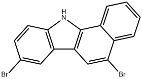 11H-Benzo[a]carbazole, 5,8-dibromo- 结构式