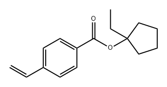 4-乙烯基苯甲酸(1-乙基环戊基)酯 结构式