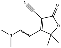 3-Furancarbonitrile, 4-[2-(dimethylamino)ethenyl]-2,5-dihydro-5,5-dimethyl-2-oxo- 结构式