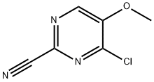 4-氯-5-甲氧基嘧啶-2-甲腈 结构式