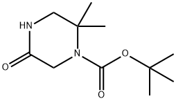 2,2-二甲基-5-氧吡嗪-1-羧酸叔丁酯 结构式