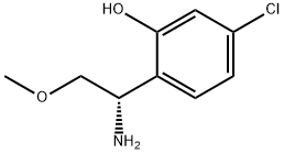 (S)-2-(1-amino-2-methoxyethyl)-5-chlorophenol 结构式