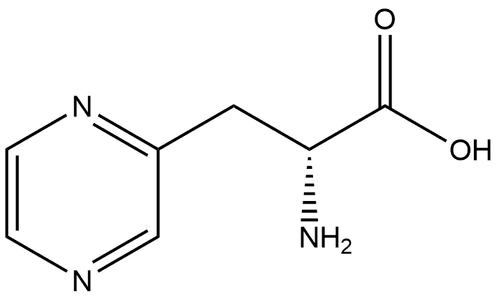 (R)-2-氨基-3-(吡嗪-2-基)丙酸 结构式